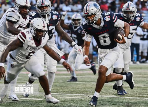 Scroggins Leads Howard to First Win