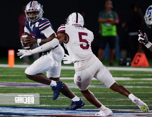 Scroggins Leads Howard to First Win