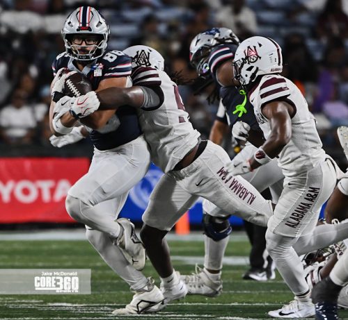Scroggins Leads Howard to First Win