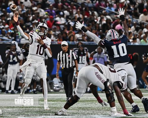 Scroggins Leads Howard to First Win